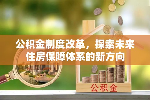 景德镇公积金制度改革，探索未来住房保障体系的新方向