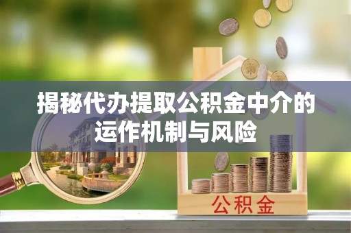 景德镇揭秘代办提取公积金中介的运作机制与风险