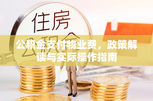 景德镇公积金支付物业费，政策解读与实际操作指南