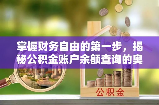 景德镇掌握财务自由的第一步，揭秘公积金账户余额查询的奥秘