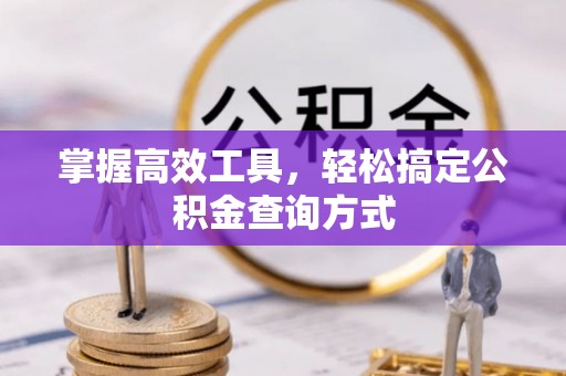 景德镇掌握高效工具，轻松搞定公积金查询方式