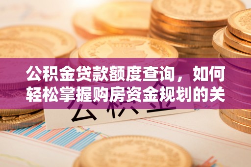 景德镇公积金贷款额度查询，如何轻松掌握购房资金规划的关键
