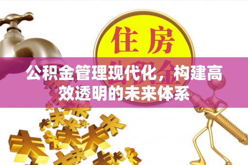 景德镇公积金管理现代化，构建高效透明的未来体系