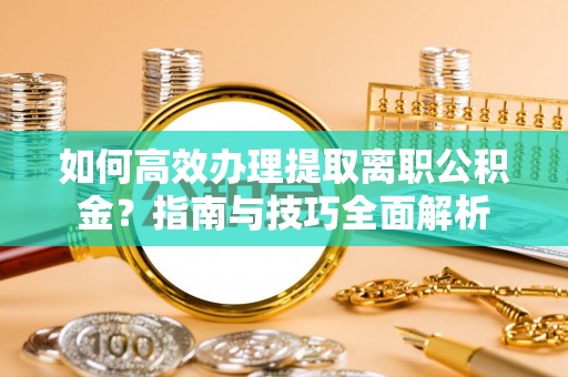 景德镇如何高效办理提取离职公积金？指南与技巧全面解析