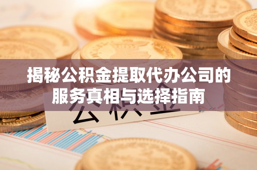 景德镇揭秘公积金提取代办公司的服务真相与选择指南