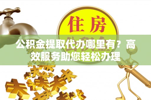 景德镇公积金提取代办哪里有？高效服务助您轻松办理