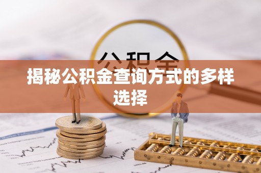 景德镇揭秘公积金查询方式的多样选择
