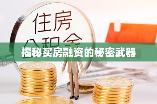 景德镇揭秘买房融资的秘密武器