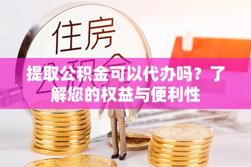 景德镇提取公积金可以代办吗？了解您的权益与便利性