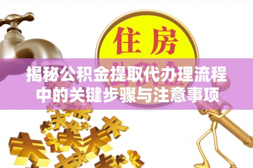景德镇揭秘公积金提取代办理流程中的关键步骤与注意事项