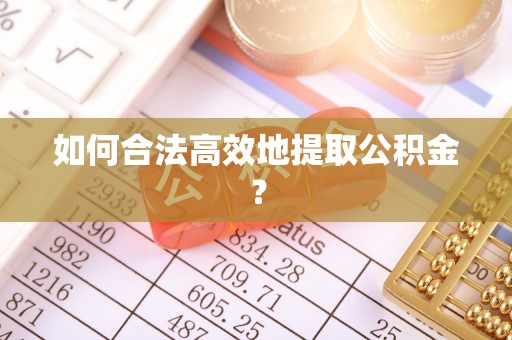 景德镇如何合法高效地提取公积金？