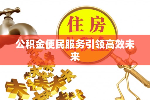 景德镇公积金便民服务引领高效未来