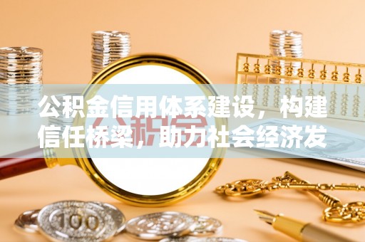 景德镇公积金信用体系建设，构建信任桥梁，助力社会经济发展